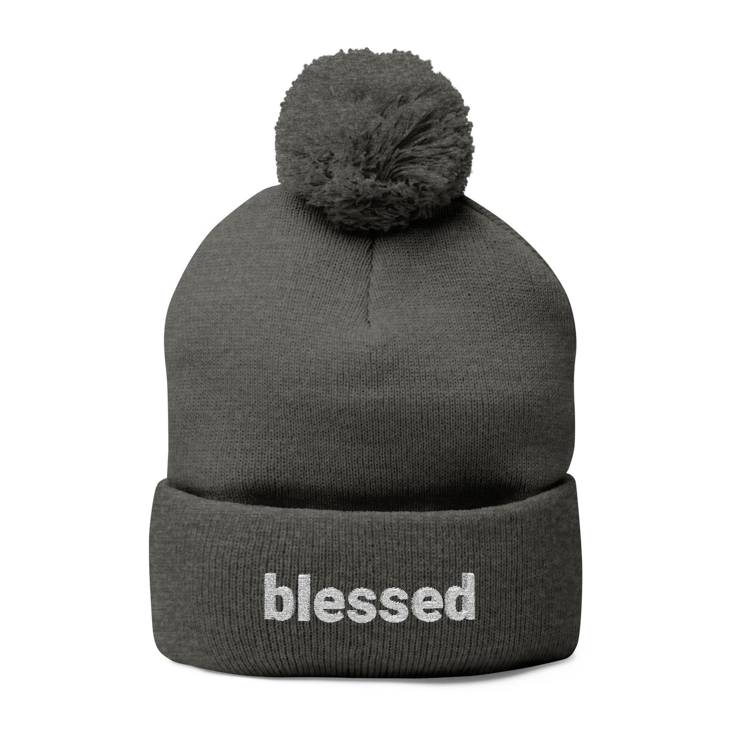 Blessed Pom-Pom Knit Cap