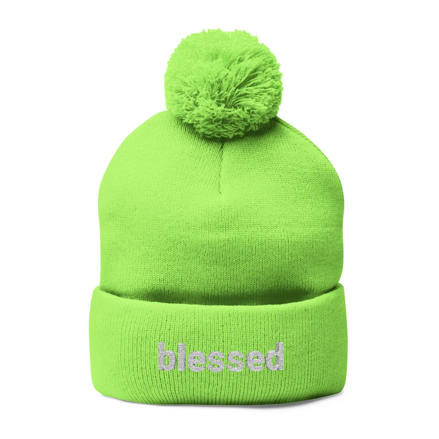 Blessed Pom-Pom Knit Cap