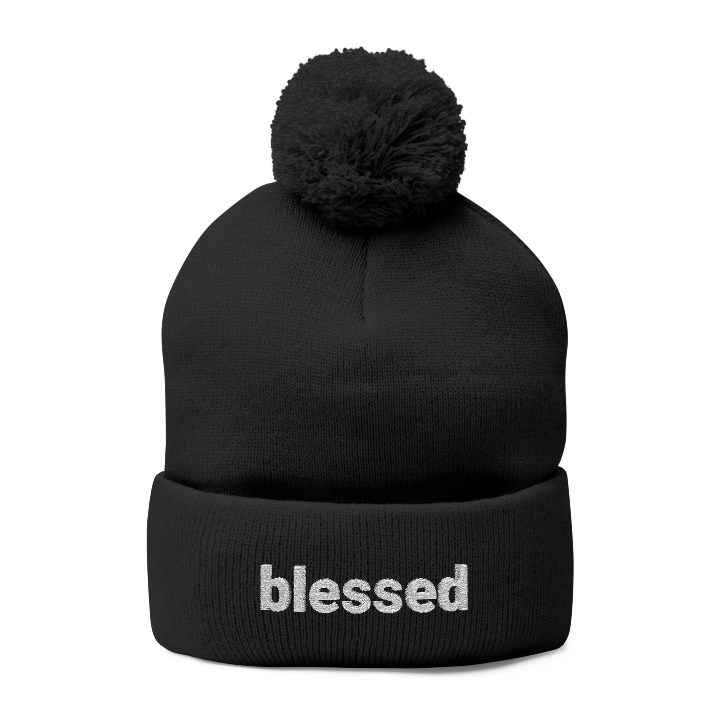 Blessed Pom-Pom Knit Cap