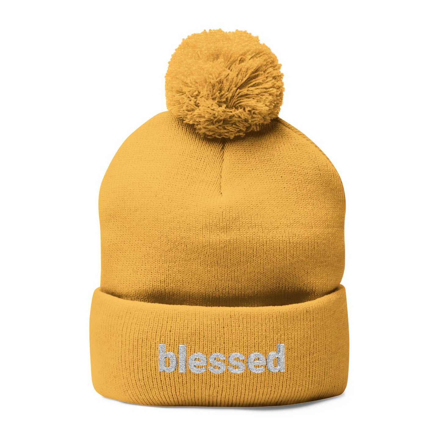 Blessed Pom-Pom Knit Cap