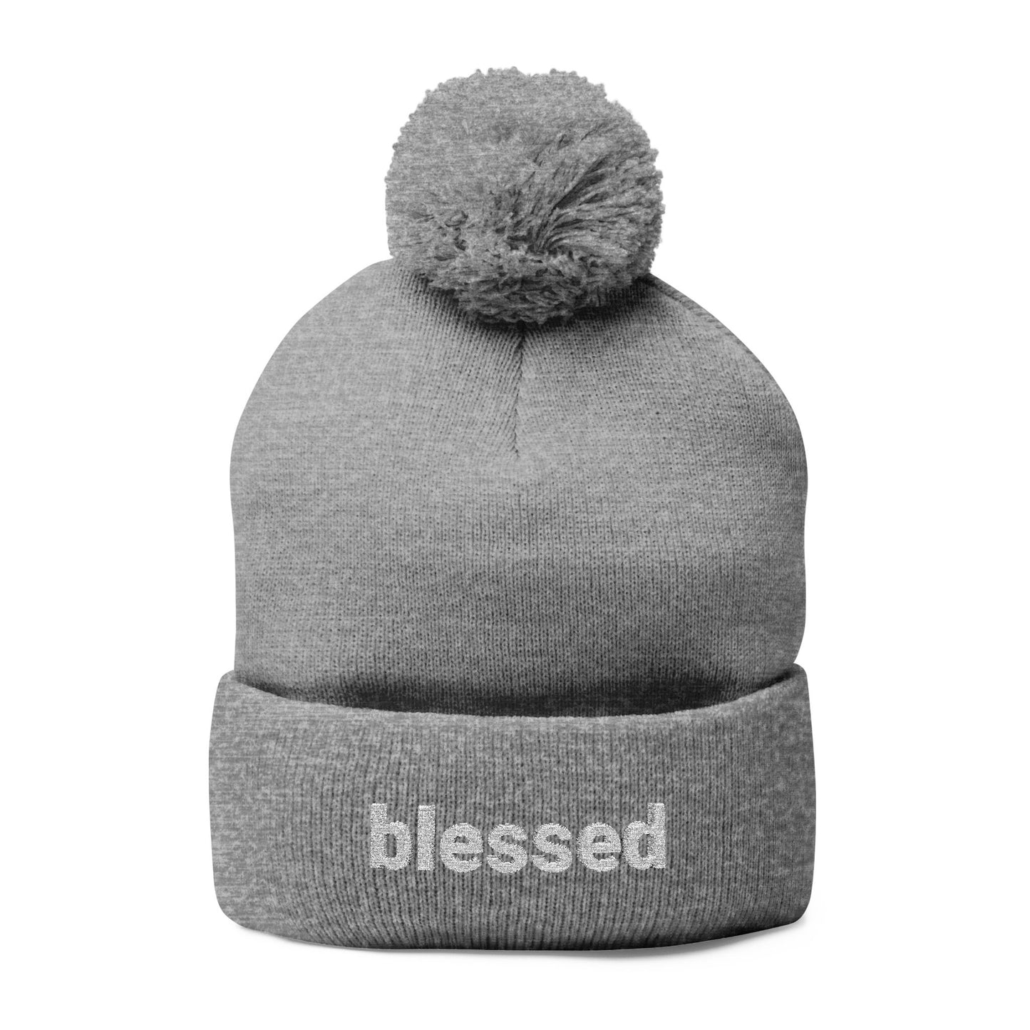 Blessed Pom-Pom Knit Cap
