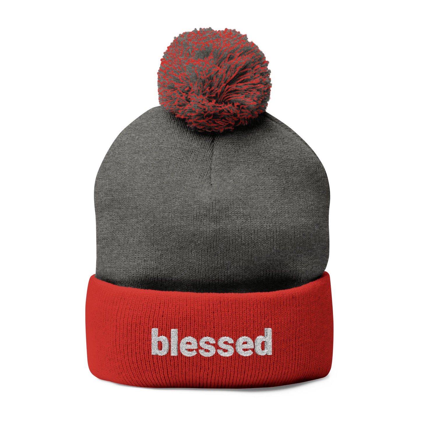 Blessed Pom-Pom Knit Cap